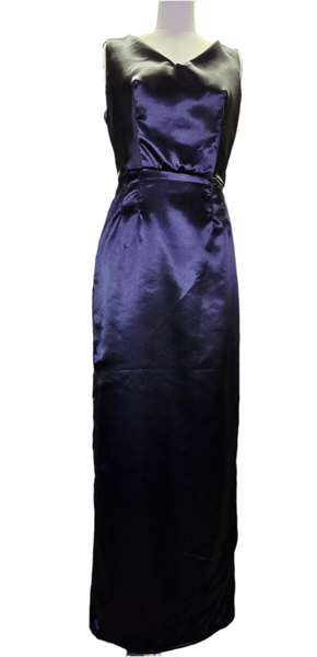 Black Satin Evening Dress