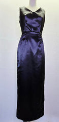 Black Satin Evening Dress