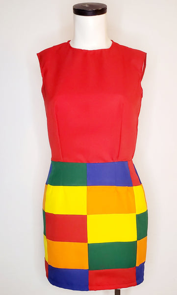 FF Red Patch Layer Dress