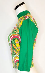 AP Yellow Green African Print knit top