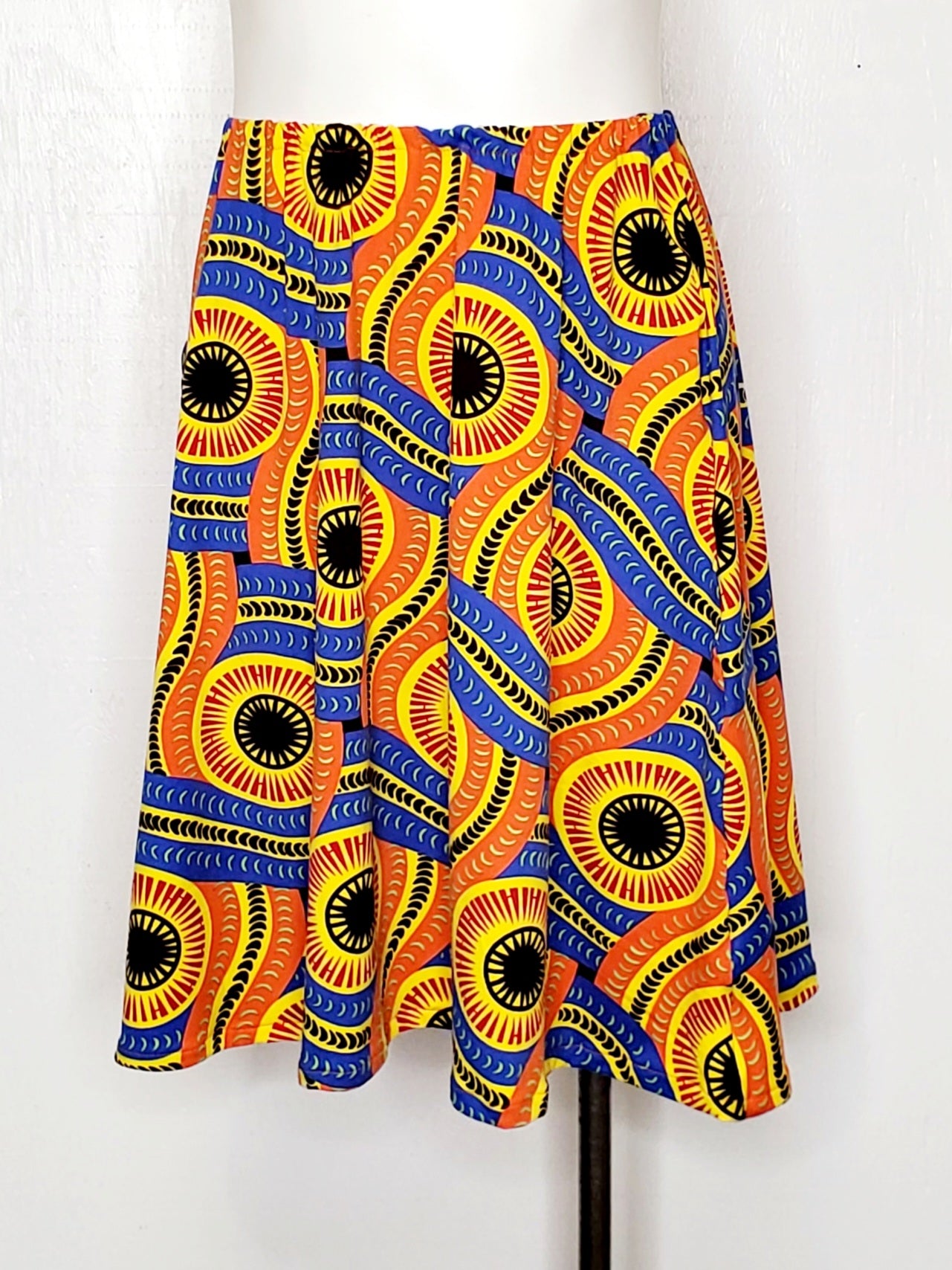 AP Orange African Print knit skirt