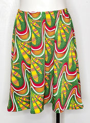 AP Yellow Green African Print knit skirt