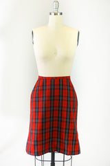 CC1 Red Plaid A-Line Skirt