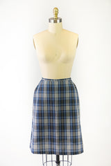 CC1 Blue Plaid A-Line Skirt